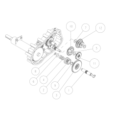 Arbre d'embrayage latéral ORIGINAL OREC O80-1032-140-00 | Newgardenstore.eu
