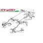 Exploded view lifting cutting deck 102cm XT140HD lawn tractor CASTELGARDEN2002-13