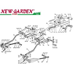 Exploded view lifting cutting deck 102cm TN170H lawn tractor CASTELGARDEN