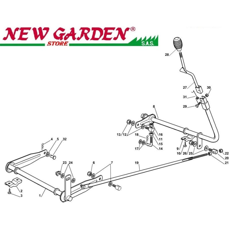 Explooded lifting cutting deck 72cm XF130C lawn tractor CASTELGARDEN