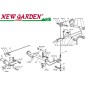 Exploded view lifting cutting deck lawn tractor 98cm XL160HD CASTELGARDEN