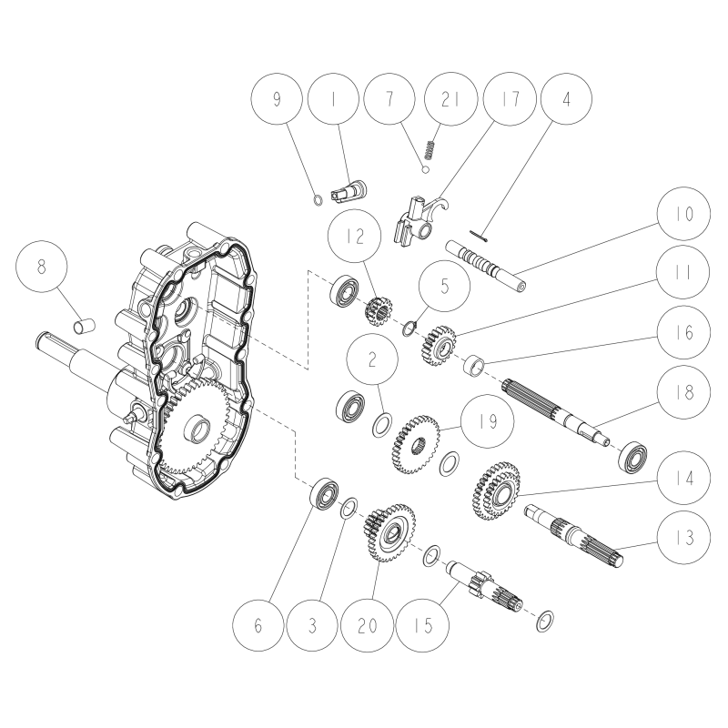 3. Wellenzahnrad 14T CMP O0251-02100 ORIGINAL OREC