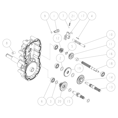 3. Wellenzahnrad 14T CMP O0251-02100 ORIGINAL OREC | Newgardenstore.eu