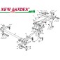Exploded view lifting cutting deck102cm PT190hd Lawn tractor CASTELGARDEN