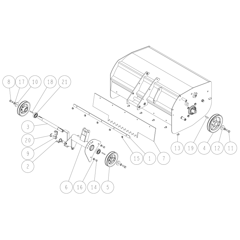 Arbre de support ORIGINAL OREC O80-1614-621-30