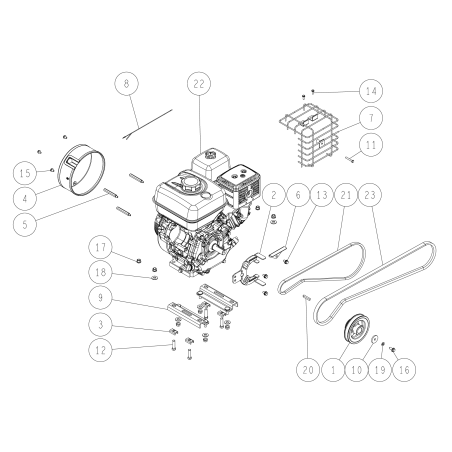 Vis de réglage du couvercle de recul ORIGINAL OREC O0304-61800 | Newgardenstore.eu