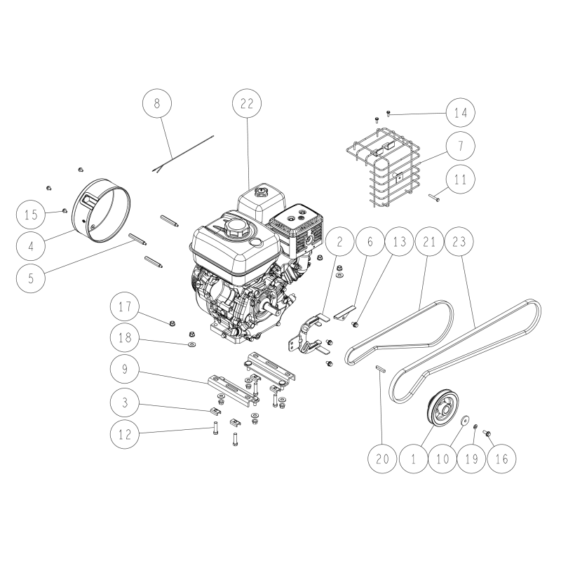 Cubierta adicional, motor Honda O0304-62300 ORIGINAL OREC
