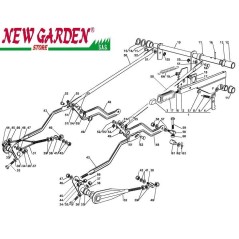 Exploded view lifting cutting deck102cm XT200HD lawn tractor CASTELGARDEN