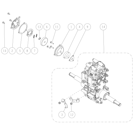 Transmission Case Assembly (HR672) O0285-08000 ORIGINAL OREC | Newgardenstore.eu