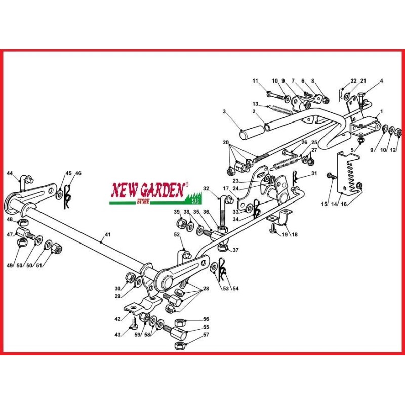 Eclaté relevage plat tracteur 92cm PG 170 CASTELGARDEN GGP STIGA