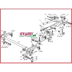 Exploded view lifting plate lawn tractor 92cm TP 16/92 KH CASTELGARDEN GGP STIGA