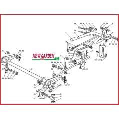 Exploded view lifting platform lawn tractor 92cm CT 13 5/92 CASTELGARDEN GGP STIGA