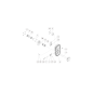 Eje del pedalier (L) (gris metalizado) O0302-0030H ORIGINAL OREC