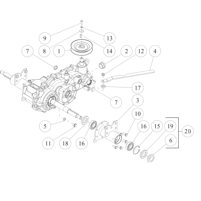 Axle Case CMP (Grigio metallizzato) O0360-0130H ORIGINALE OREC
