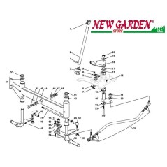 Exploded view steering 102cm PT190HD lawn tractor CASTELGARDEN 2002-13 spare parts