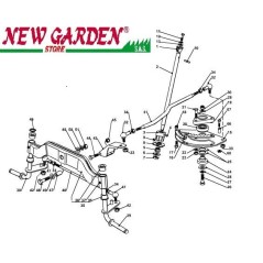 Exploded view steering 102cm PTC220HD lawn tractor CASTELGARDEN 2002-13 spare parts | Newgardenstore.eu