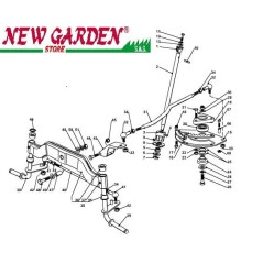 Exploded view steering 102cm XT165HDE lawn tractor CASTELGARDEN 2002-13 spare parts