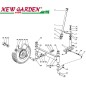 Exploded steering 72cm xf130 lawn tractor CASTELGARDEN 2002-2013 spare parts