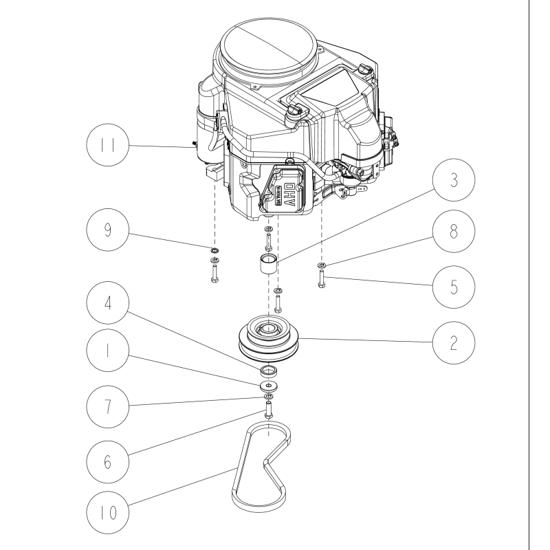 Secondary motor collar (21HP) O0244-41200 ORIGINAL OREC