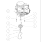 Collarín de motor secundario (21HP) O0244-41200 ORIGINAL OREC