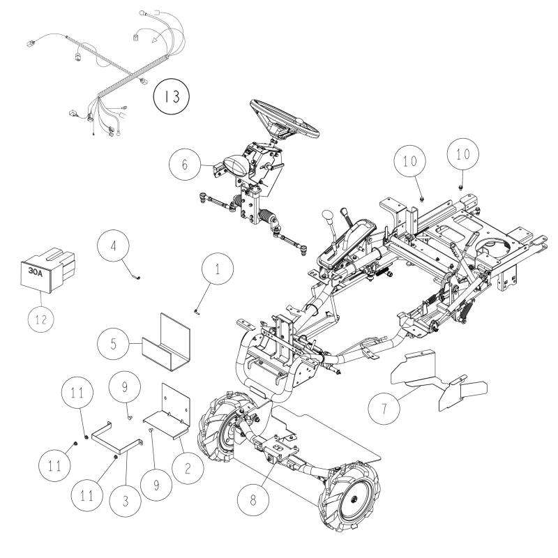 Support de batterie (gris métallisé) O0322-2220H ORIGINAL OREC