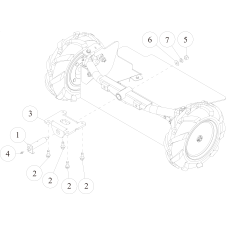 Vorderachsträger (metallicgrau) O0322-3030H ORIGINAL OREC | Newgardenstore.eu