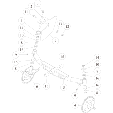 CMP Front Axle (RMK150) (Metallic Grey) O0329-3210H ORIGINAL OREC | Newgardenstore.eu