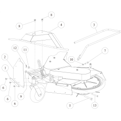Protection de pied avant CMP (rouge) O0349-54502 ORIGINAL OREC | Newgardenstore.eu