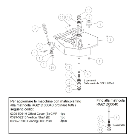 Albero verticale (B) (RMK150) O0329-52210 ORIGINALE OREC | Newgardenstore.eu