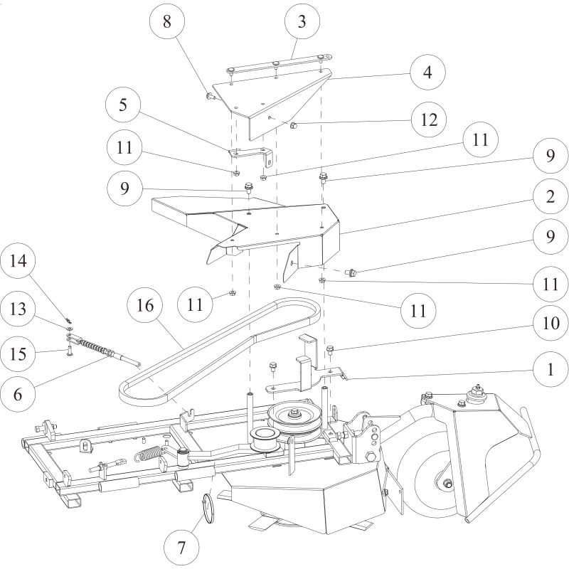 ORIGINAL OREC CMP O0356-62400 Zentrale Schwenkdeckelstütze (B)