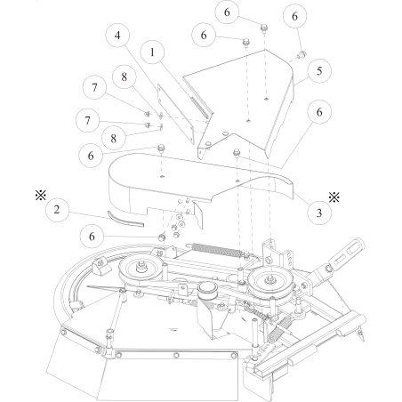 Riemenabdeckung (B) CMP (Weiß) O0356-53501 ORIGINAL OREC | Newgardenstore.eu