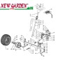 Exploded view steering 84cm XDC140 lawn tractor CASTELGARDEN 2002-13 spares