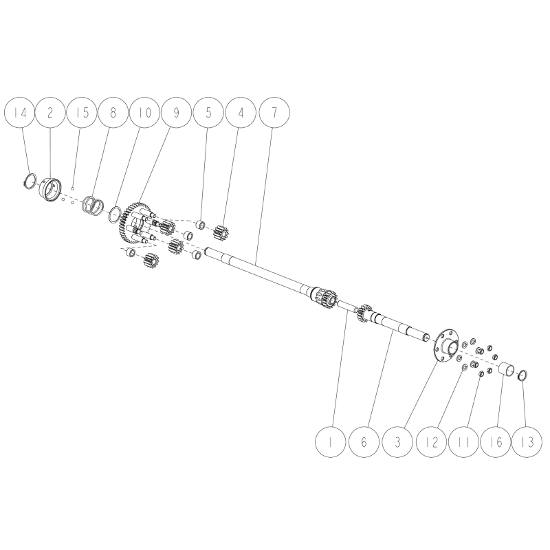 Eje (R) CMP O80-1490-147-10 ORIGINAL OREC