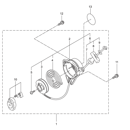 Recoil Starter Ass'y KR288684 ORIGINALE K-JAPAN | Newgardenstore.eu