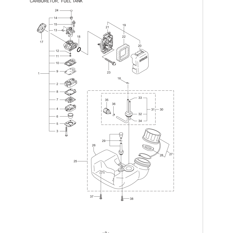 Tanque de combustible KR285664 ORIGINAL K-JAPAN