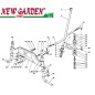 Exploded view steering lawn tractor 102cm XT170 CASTELGARDEN spare parts 2002-13