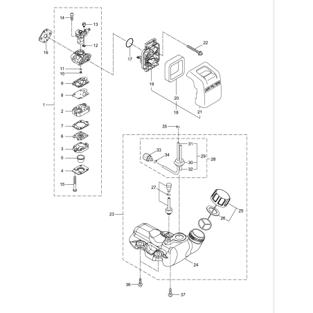 Réservoir de carburant KR273516 ORIGINAL K-JAPAN | Newgardenstore.eu