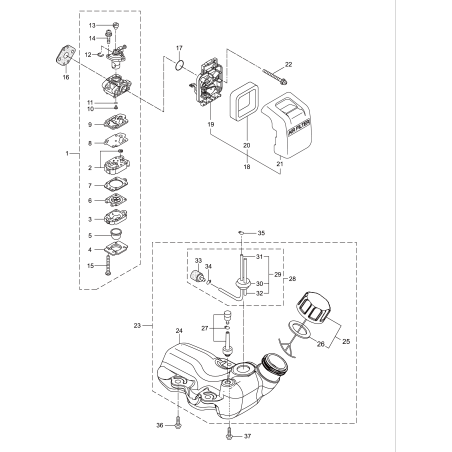 Tanque de combustible KR273467 ORIGINAL K-JAPAN | Newgardenstore.eu