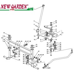 Freigelegte Lenkung 98cm XD150 Rasentraktor CASTELGARDEN 2002-2013 Ersatzteile | Newgardenstore.eu