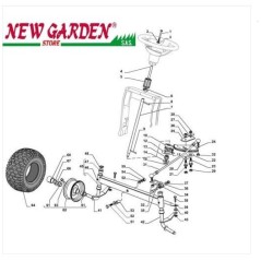 Exposed steering wheel tractor SD98 L135BM spare parts CASTELGARDEN 2002-13 | Newgardenstore.eu