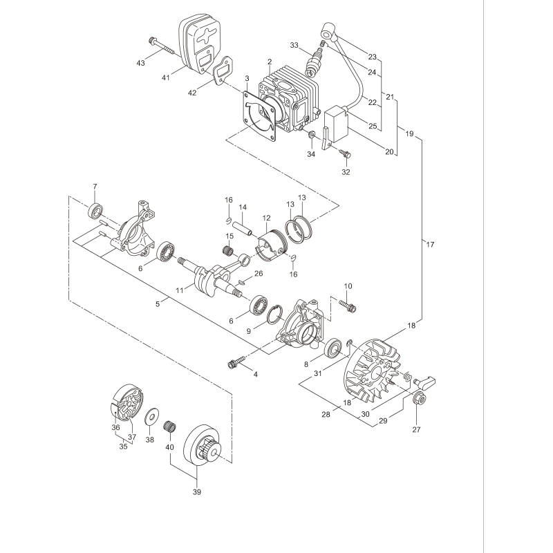 Clutch Drum Set KR279953 ORIGINAL K-JAPAN