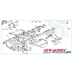 Exploded view frame 102cm XT170HD lawn tractor spare parts CASTELGARDEN 2002-13 | Newgardenstore.eu