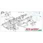 Exploded view frame 102cm XT180HD lawn tractor spare parts CASTELGARDEN 2002-13