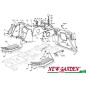 Exploded view frame 102cm PT140 lawn tractor CASTELGARDEN GGP 2002-13 spare parts