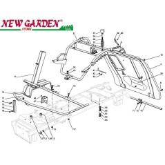 Exploded view frame 72cm XF130C lawn tractor CASTELGARDEN 2002 - 2013