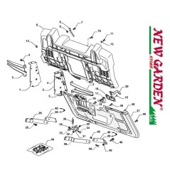 Exploded view frame 84cm PDC140 lawn tractor CASTELGARDEN 2002-13Spare parts | Newgardenstore.eu