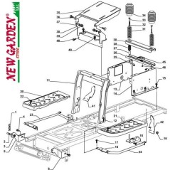 Despiece bastidor 84cm XDC135HD tractor de césped CASTELGARDEN 2002-13 recambios