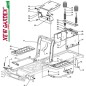 Despiece bastidor 84cm XDC135HD tractor de césped CASTELGARDEN 2002-13 recambios