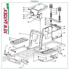 Exploded view 84cm XDC140 lawn tractor mower CASTELGARDEN 2002-13 spare parts | Newgardenstore.eu