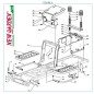 Exploded view frame 84cm XDC140HD lawn tractor CASTELGARDEN 2002-13Spare parts